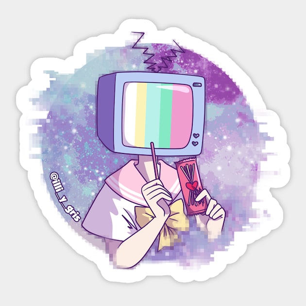 T.V.Girl Sticker by Illi & Gris